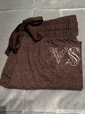 Victoria's Secret Charcoal Grey Joggers with Studded VS Logo
